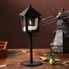 European Retro Wrought Iron Glass Wind Lamp Candle Holder Decoration Creative Wedding Home Decoratio