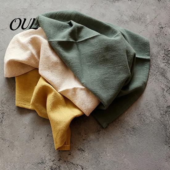 Solid Color Napkin Bohemian Linen Napkin, Rustic Machine Washable Fabric 16 Inch Farmhouse Reusable Style for Dining Table Home Wedding Bridal Shower