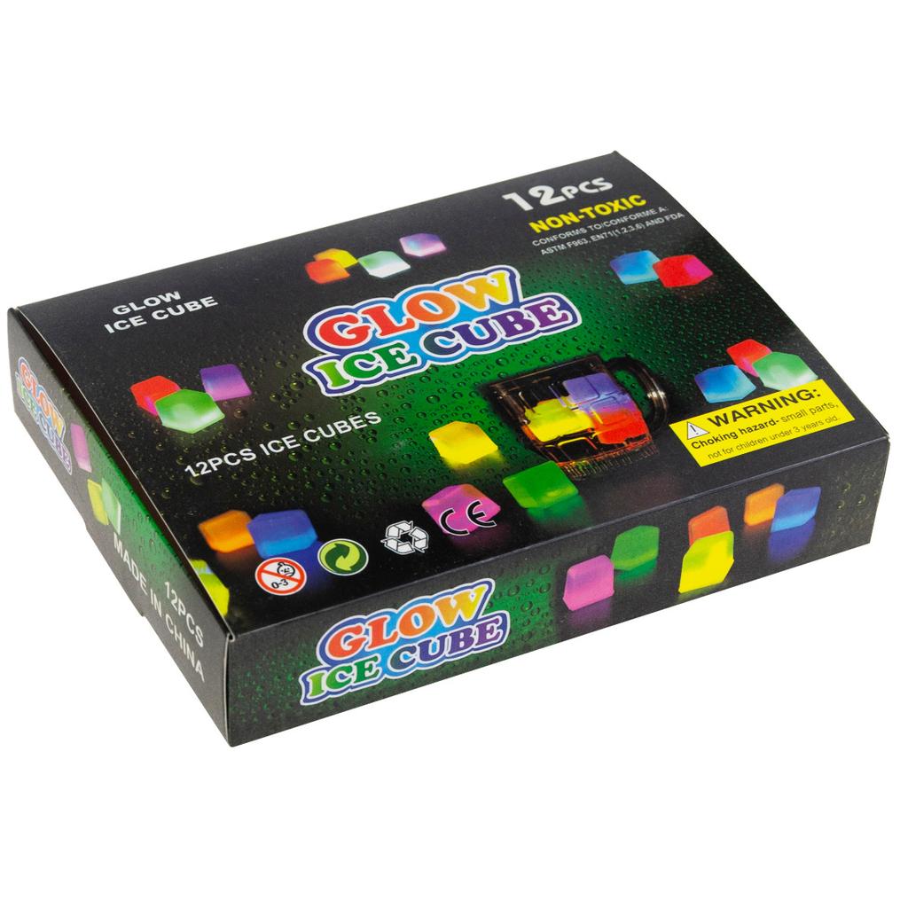 TG53193 ICE CUBES glowing colorful FLUO 12 pcs ice cube