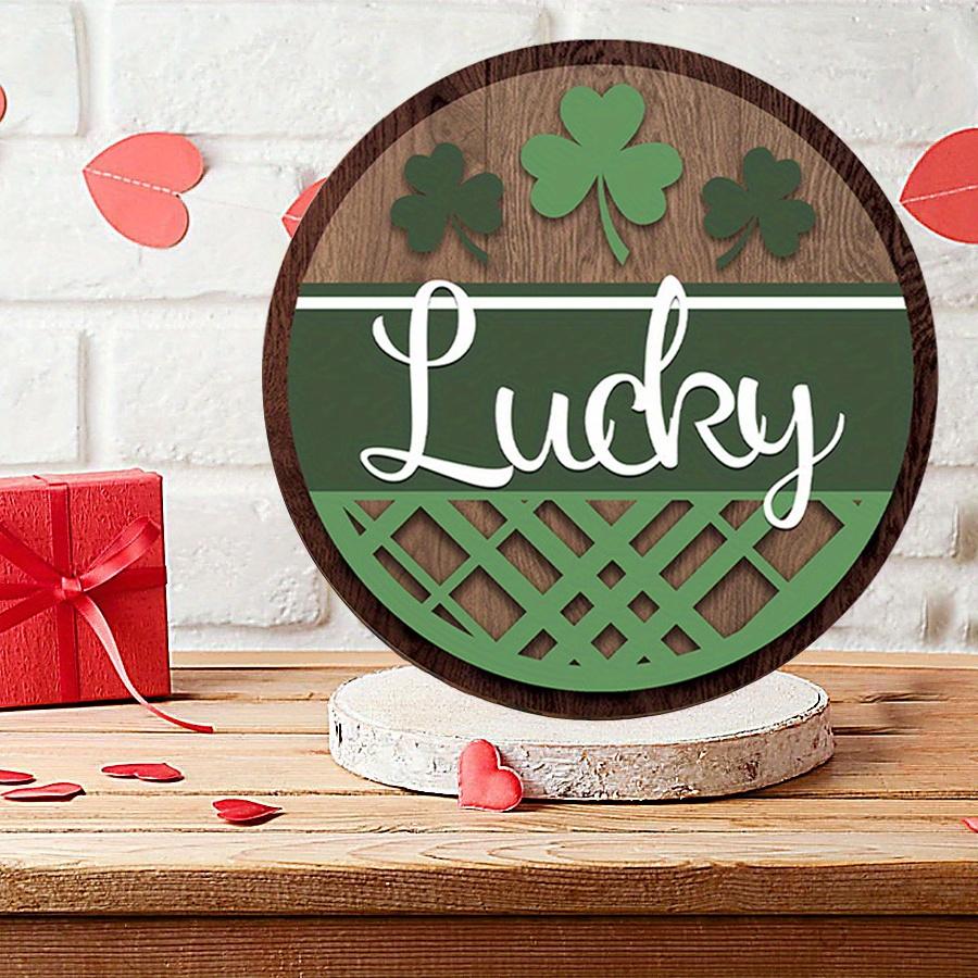 2D плоский 20 см счастливый день святого патрика деревянный настенный декор - автомобильный воздушный шар универсальный праздничный деревянный кулон, украшение для дома приветственный знак вечеринка