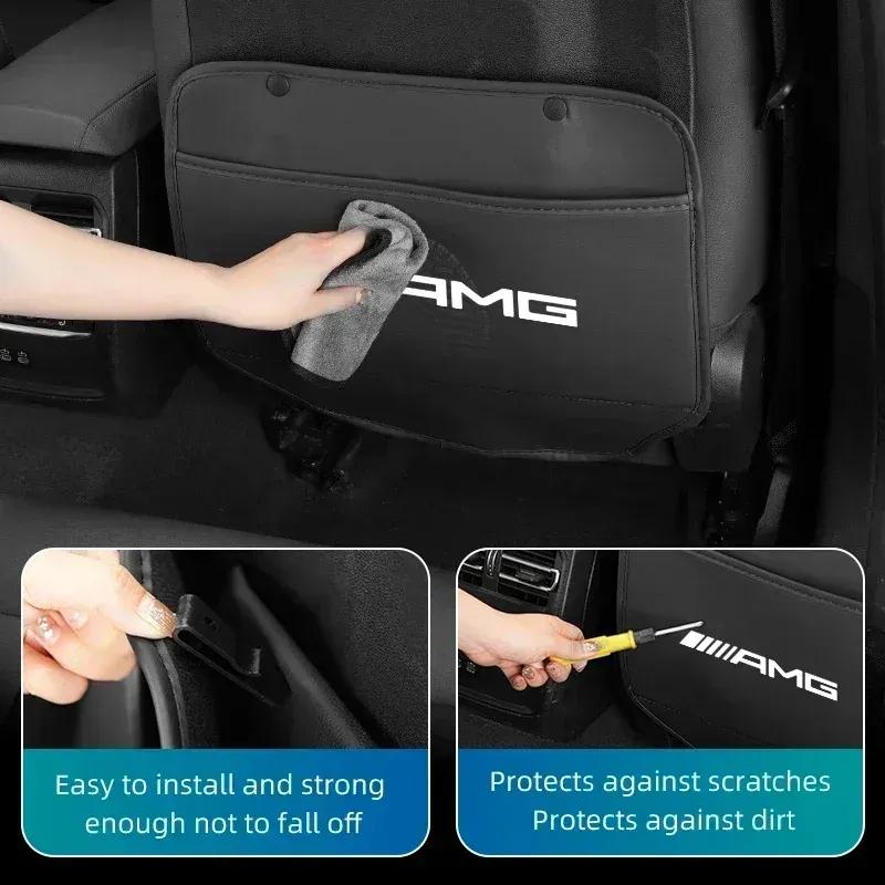 Защитные коврики от пинков на сиденье автомобиля Для Mercedes Benz AMG A C E Класса W201 W210 W108 W204 W205 W203 W211 W124 W177 C180 C200