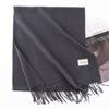 Solid Color Imitation Cashmere Scarf Women's Winter Warm Shawl Neck Scarves