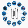 USB C Power Cord with 28 Adapters 100W Highest Efficiency Variable Power Supply DC5.5 Type C Charging Cable 120cm