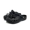 Crocs Baya EVA Cross Knot Personality Cool Niche Dark Fashion College Casual Hole Shoes Unisex Black