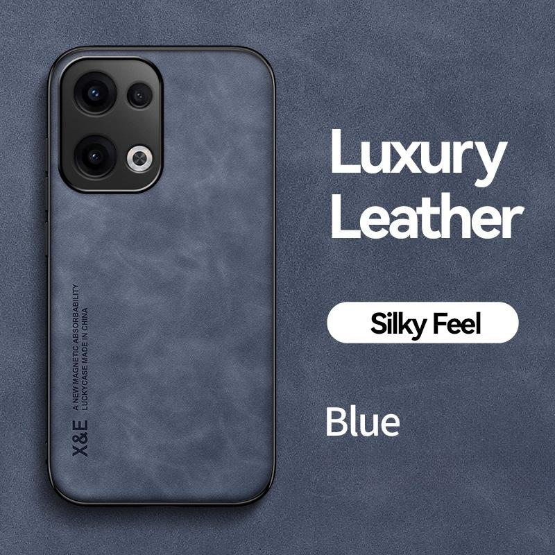 Чехол для Oppo Reno 13 Pro 13F 4G 5G Чехол Автомобильный Магнитный Держатель Кожаный Чехол для Телефона для Reno13 13pro 5G Мягкий Каркас Ударопрочный Чехол