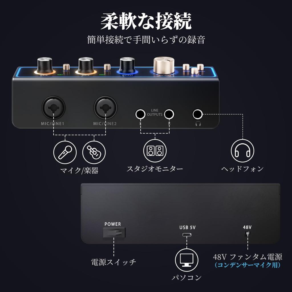 TONOR Distribution Audio Double XLR Channel Audio Mixer с петлей обратной связи для контента Studio Professional для живого контента TX510 White Interface, RGB,