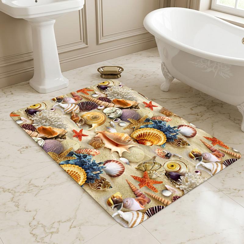 Seashell Collection Living Room Nonslip Area Rug Soft Carpet For Bedroom Game Playroom Sofa Office Home Decor Doormat Christmas Gift C9302222