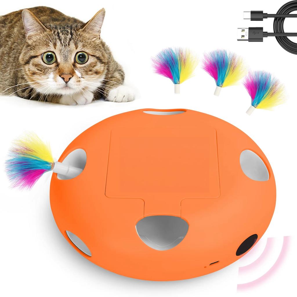 Игрушки для кошек, Интерактивные игрушки для домашних кошек, Умная интерактивная игрушка для котят, Автоматическая игра «Крысоловка» с 7 отверстиями