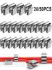 20/50 шт. 2x6 мм Высококачественные серебристые Совершенно новые Зажимы для солнечного фотоэлектрического кабеля Зажимы Зажимы из нержавеющей стали Зажимы для проводов Органайзер для кабелей