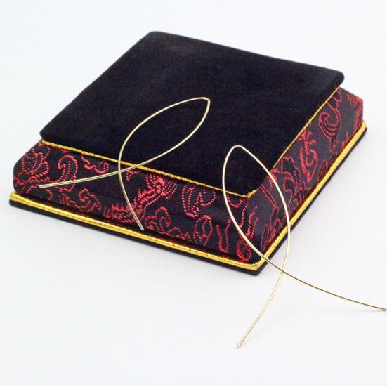 Женские Длинные Крестовые Рыбные Линии Серьги Ручной Работы Художественные Ювелирные Изделия Подарок