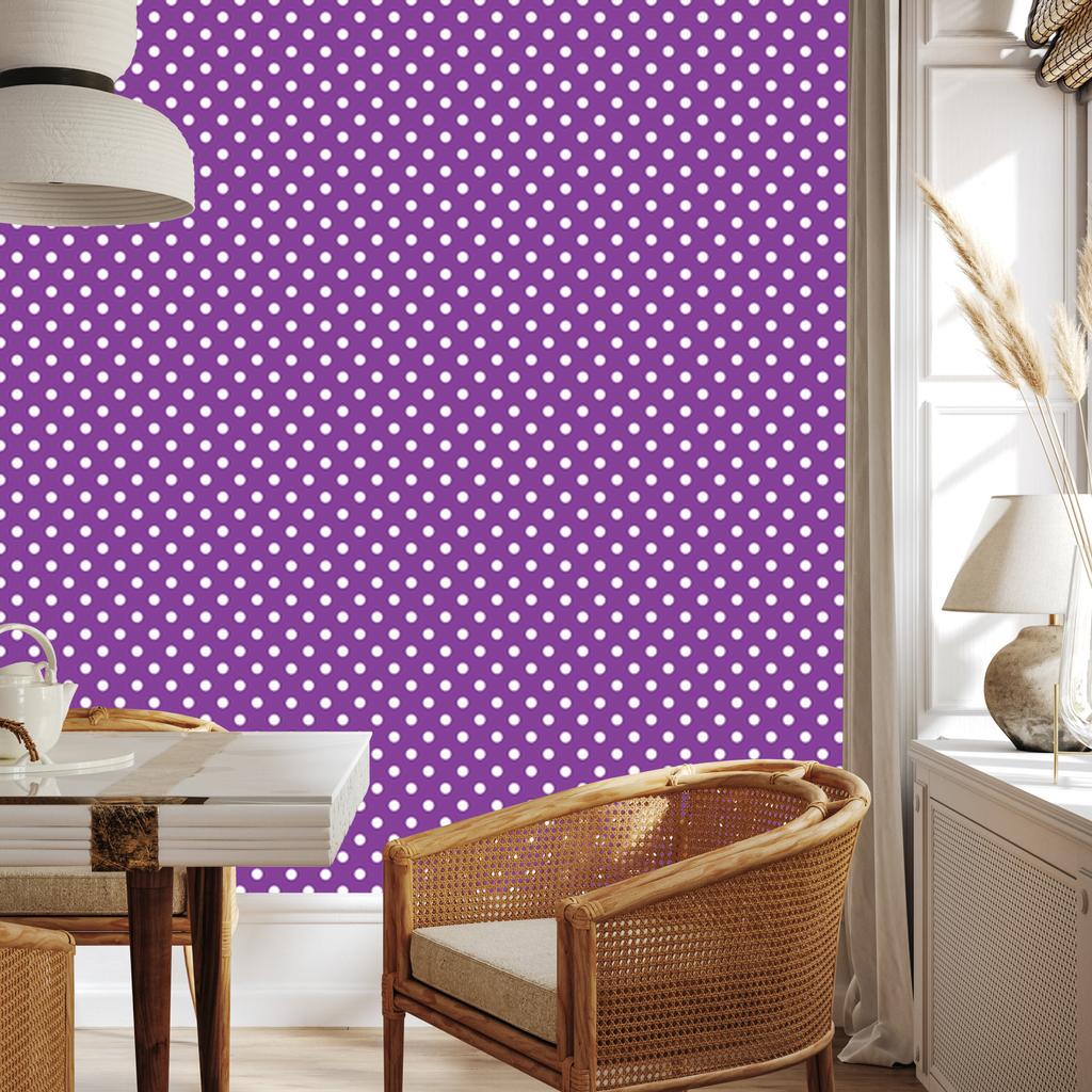 Dots Wallpaper, top purple, bottom purple for Living Room and Bedroom 50x1000