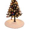 Minimalist Christmas Tree Skirt Shiny Sequins Fluffy Tree Carpet Round Soft Faux Fur Tree Base Cover Festive Occasion