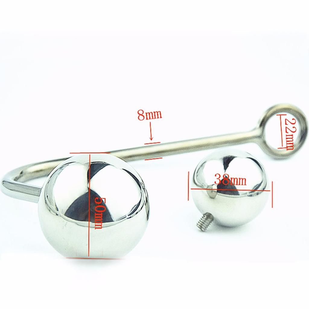 Анальный крючок, секс-игрушки, 2 сменных шарика, Анальная пробка из нержавеющей стали, секс-повязка, Прямая доставка