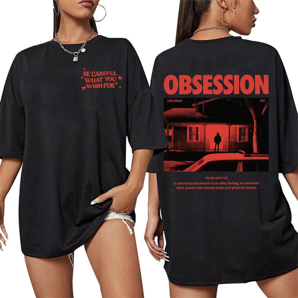 Obsession 2026 Футболка с принтом фильма Одно желание Ивы Будь осторожен со своими желаниями Глаз Футболки Унисекс Унисекс Повседневная Хлопковая Оверсайз Футболка