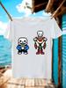 Undertale Санс Папирус Графическая футболка Графическая футболка - Wh...