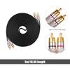 Audio Video Connecting Wires 2RCA to 2RCA Stereo Audio Cable Shielded RCA Cords 24K Gold-Plated Compatible with Speaker Amplifier Karaoke DVD Home