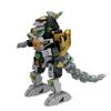 MOC Dragonzord Building Blocks Green Warrior's Dragon Mech Dionosaur Combat Mecha Bricks Toy Adult Gift