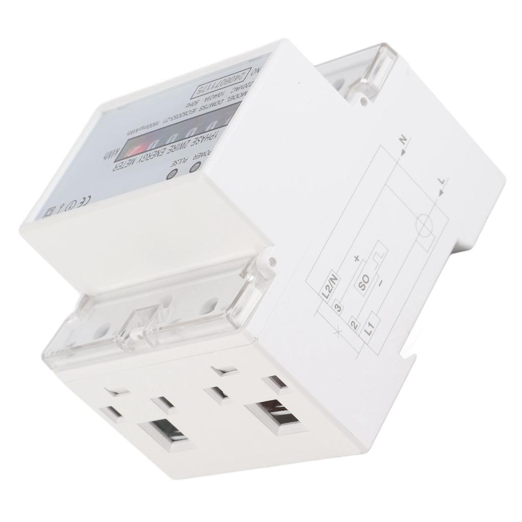 Однофазный 4P LED DIN-рейка Электроэнергия Потребление Ваттметр Счетчик энергии DDM75S 10‑40A