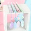 Back To School Season 12pcs 0.5mm Creative Soft Glue Daisy Feather Pendant Erasable Neutral Pen High-value Pendant Signature Pen for Girls Gift Pen