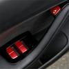 11pcs Aluminum alloy Car Interior Door Window Lift Button Cover For Model 3 2018