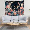 Moon and Wildflower Wall Tapestry Aesthetic Mystical Moon Wall Hanging Aesthetic Tapestry Home Decoration Gift