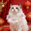 Милый Шарф для Кошки Собаки Слюнявчик Полотенце для Слюны Ошейник с Бантом-Сердечком Клубничный Шарф Украшение для Питомца