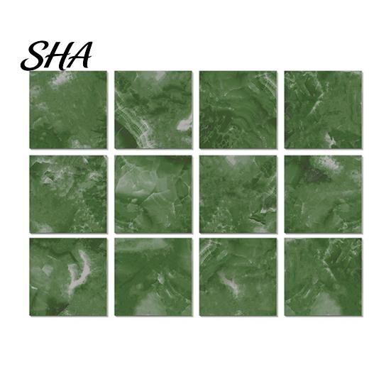 Peel And Stick Marble Tiles 12PCS Imitation Pattern Wall Stickers, Self-Adhesive Waterproof EVA Realistic Stone Texture Stickers Tiles, Scratch