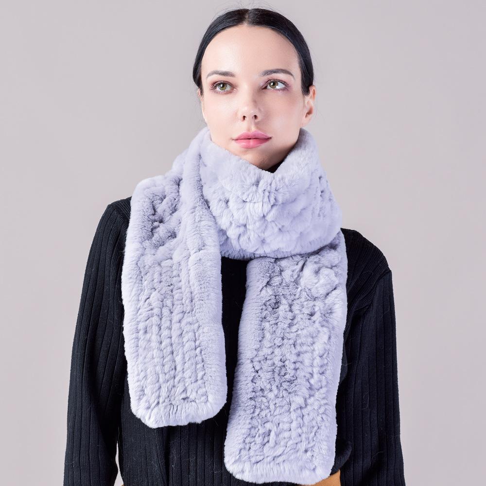 Длинный вязаный плюшевый шарф для тепла и объема, универсальный для женщин зимой