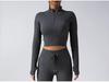 Women's Seamless Fitness Yoga Set: Zipper Long-Sleeve Top & Drawstring Hip-Lifting Trousers