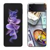 Sardines Canned Phone Case For Samsung Z Flip 7 6 5G Galaxy Z Flip 5 4 3 Black Hard Cell Cover Luxury PC Shell Coque