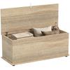 Storage Chest Storage Bench With Flip Top Lid And Safety Hinges 100 X 40 X 40 Cm Natural