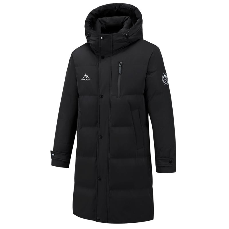 Модные зимние парки больших размеров 4XL-11XL, мужское длинное пальто с капюшоном, повседневная свободная черная теплая верхняя одежда оверсайз, мужские куртки