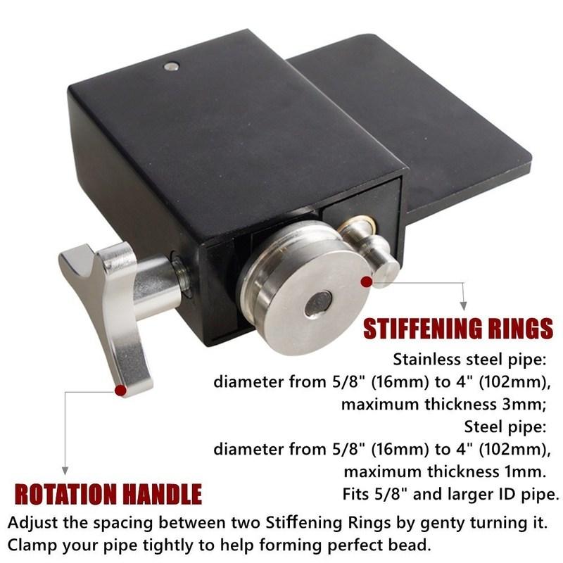 Pipe Tubing Beader Tool Manual Bead Roller Tubes For 5/8" or Larger ID Tubing Intake and Intercooler Piping Crimping Tool