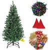 Christmas Tree 6 Feet with Led Light 101 Decoration Hanging Props Ornaments for Table Office Artificial Xmas Tree Decor  Items for Home