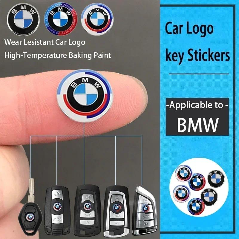 11/14mm Car Remote Key Fob Emblem Badge Radio Button Sticker For BMW 50th E46 E90 E49 F30 F80 E36 E46 E93 E92 F34 F31 GT G30 X7