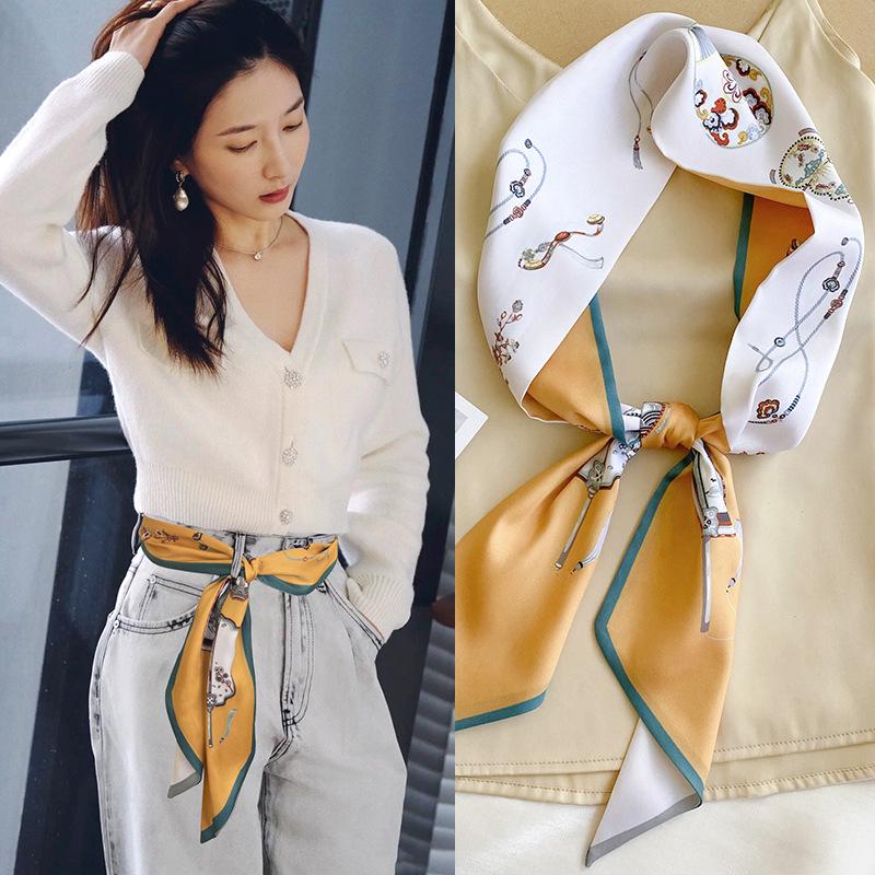 Женский модный шарф-пояс 2025: Стильный поясной аксессуар для юбок и джинсов - Длинный, элегантный дизайн с лентой