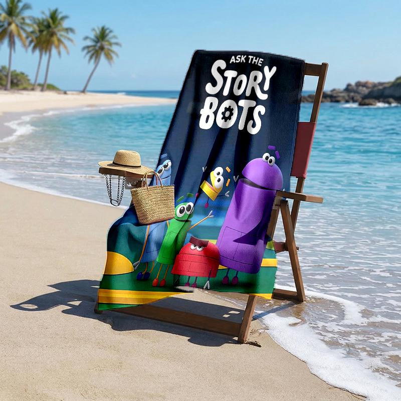 Ask Storybots Fashion Beach Towel: Ideal for Summer Adventures Soft, absorbent and quick drying suitable for swimming and bathing
