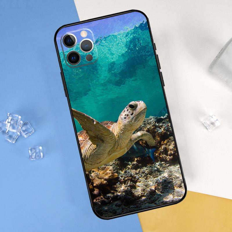 Чехол для телефона Морская черепаха Океан Для iPhone 16 Pro Max 12 13 Mini 11 14 15 Pro Max XR 16 15 Plus 16e Защитный корпус