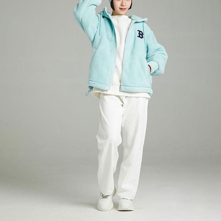 New MLB Boston Red Sox Velvet Jackets Unisex Light Mint 3AFDL3126-43MTL