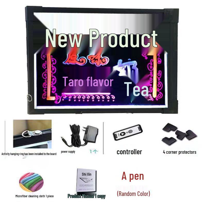 Светящаяся флуоресцентная доска: Идеально для прилавков на ночных рынках, магазинов и рекламы для тех, кто стремится к мечте.