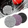 Diamond Car Coaster Water Cup Slot Non-Slip Mat Silica Gel Pad Cup Holder Mat Gadget Bling Waterproof Car Interior Accessories