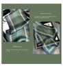 Green Retro Scarf, High-end Decoration, Small Strip Scarf, Women's Fashionable Professional Scarf, Neck Scarf, Headband Scarf