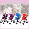 Ultra Stroller Kids Lightweight Foldable Convertible Seat One Button Rotation