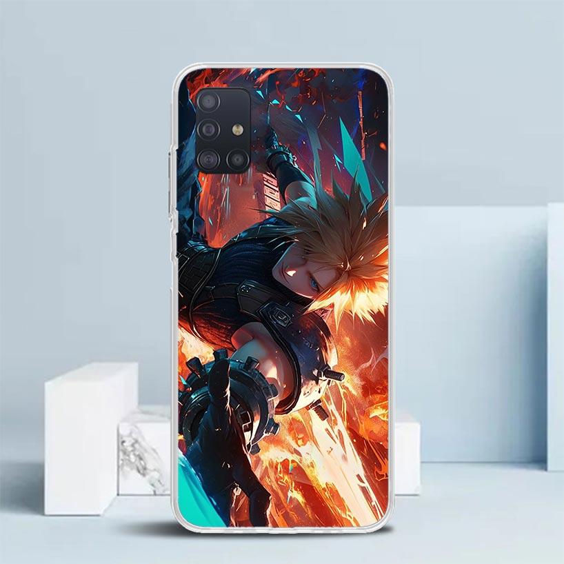 Чехол Final Fantasy FF VII Мягкий для Samsung Galaxy A12 A22 A32 A52 A72 A02S Чехол для телефона Note 20 Ultra 10 S10 Plus A51 A71 A50S A2