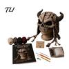 Handmade Fantasy Headwear Hood Crochet Kit, Cute Animal Hat DIY Dragon Unicorn Halloween Cosplay Kit Skull Earflap Craft for Adults, Headgear Novelty