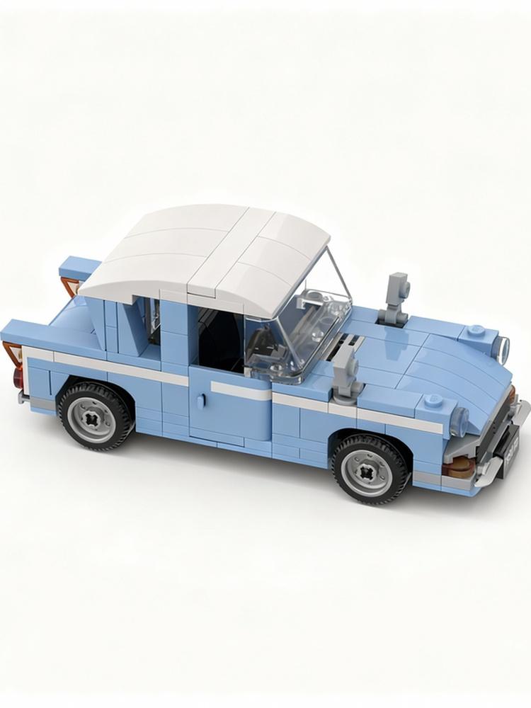 253 детали MOC Летающий Форд Англия Издание Приветливой Аллеи Волшебный Колдун Модель Строительные Блоки Рождественские Подарки Строительные Игрушки Кирпич
