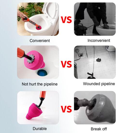 1/2 шт. Туалетный земснаряд, простота в эксплуатации, многоцелевой инструмент для дренажных труб, высокое давление, прочная конструкция, туалетный слив