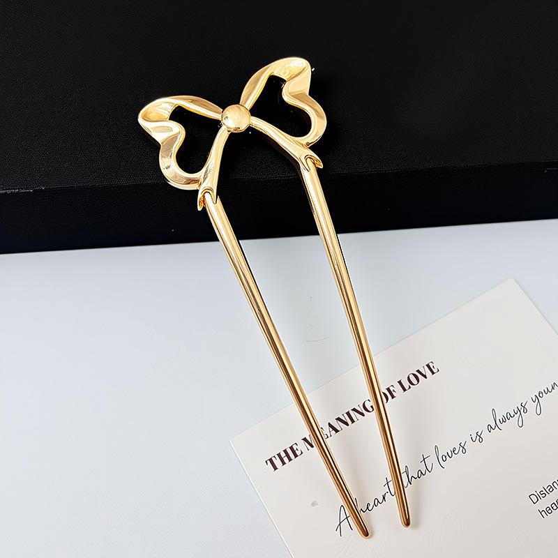 Модная заколка-бант 2024: Простой стиль женский аксессуар для волос