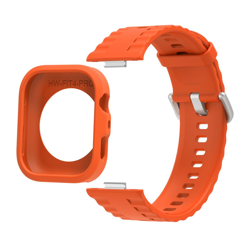 Силиконовый чехол+ремешок для Huawei Watch Fit 4 Pro Удобный Комфортный Дышащий ремешок