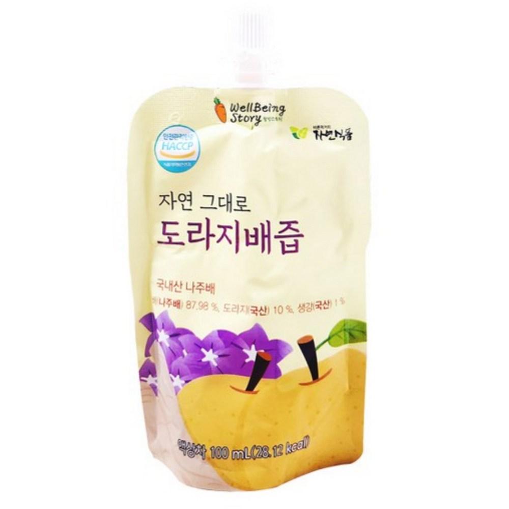 Domestic, naturally made Balloon Flower and Pear Juice. It is easy and delicious for children to drink. 20 pouches, 100ml, 20 pcs